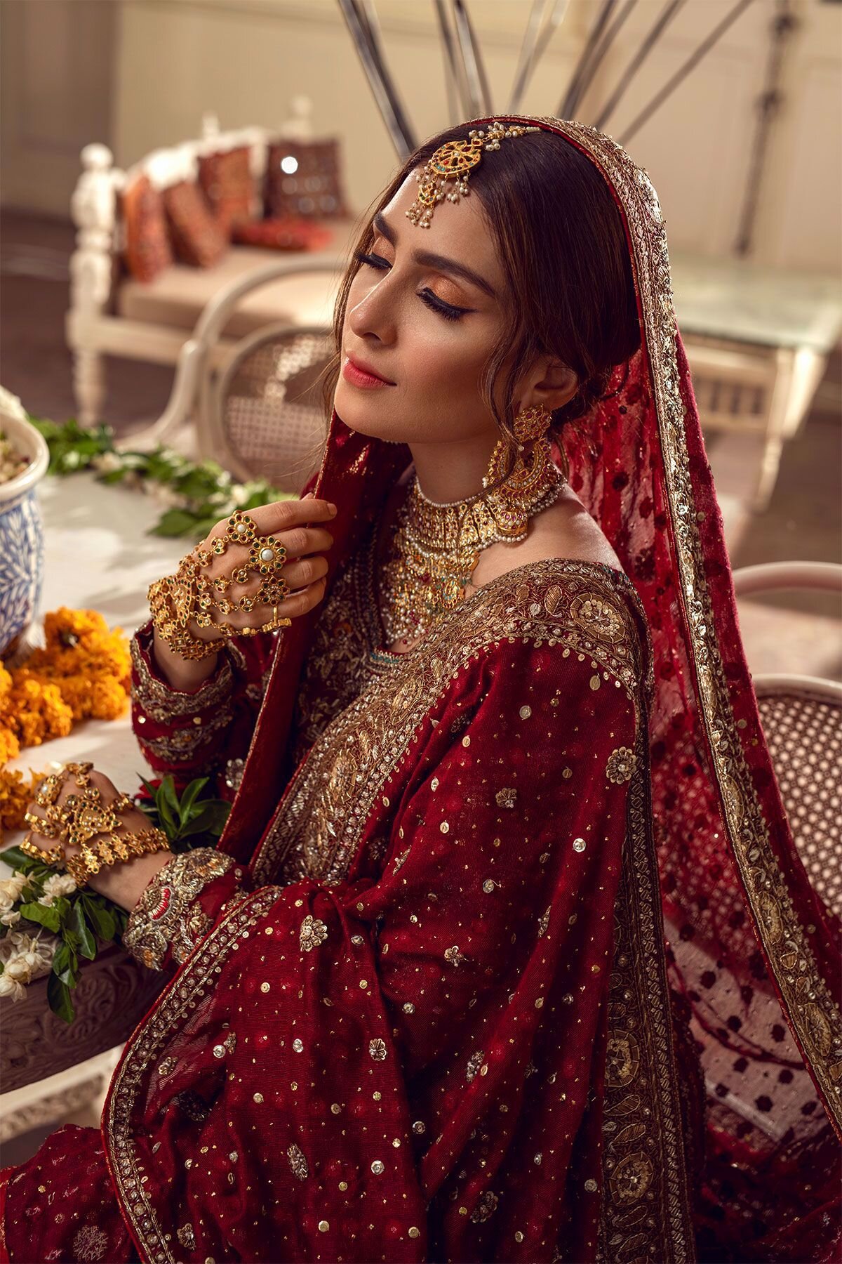 red wedding dresses Pakistani 2020