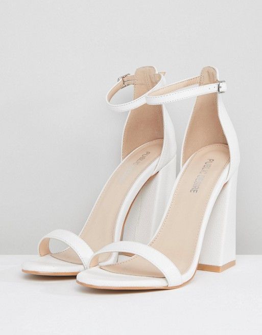 white block heel sandals