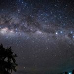 Night awe-inspiring view of the galaxy milky way laptop hd