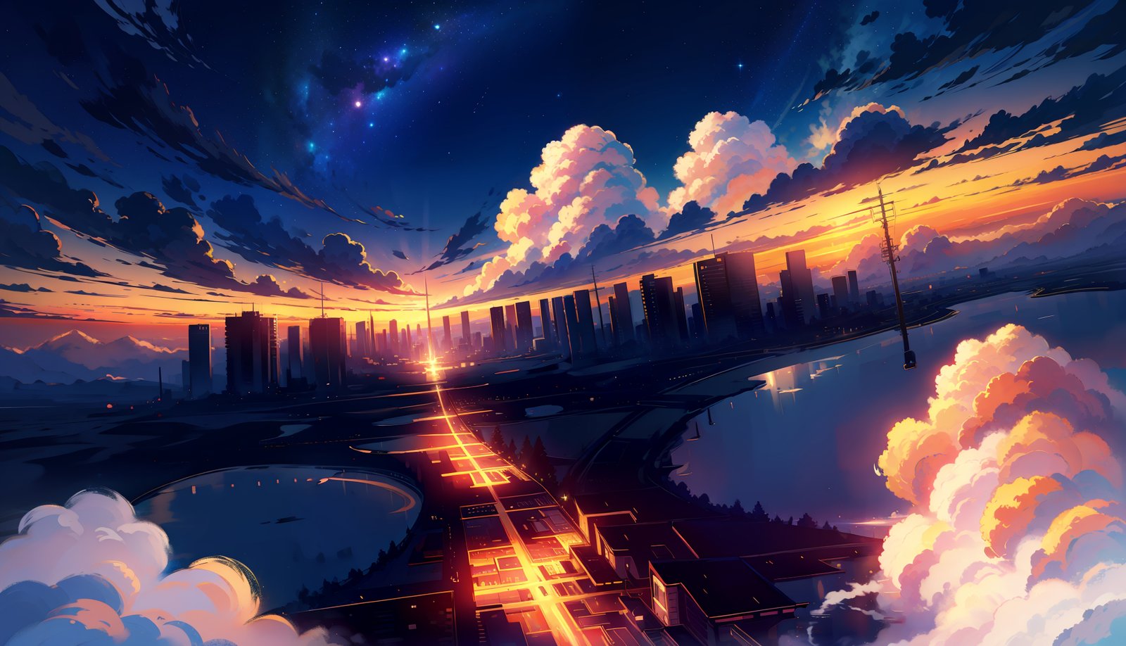 Explore stunning HD 4K aesthetic anime landscape wallpapers 