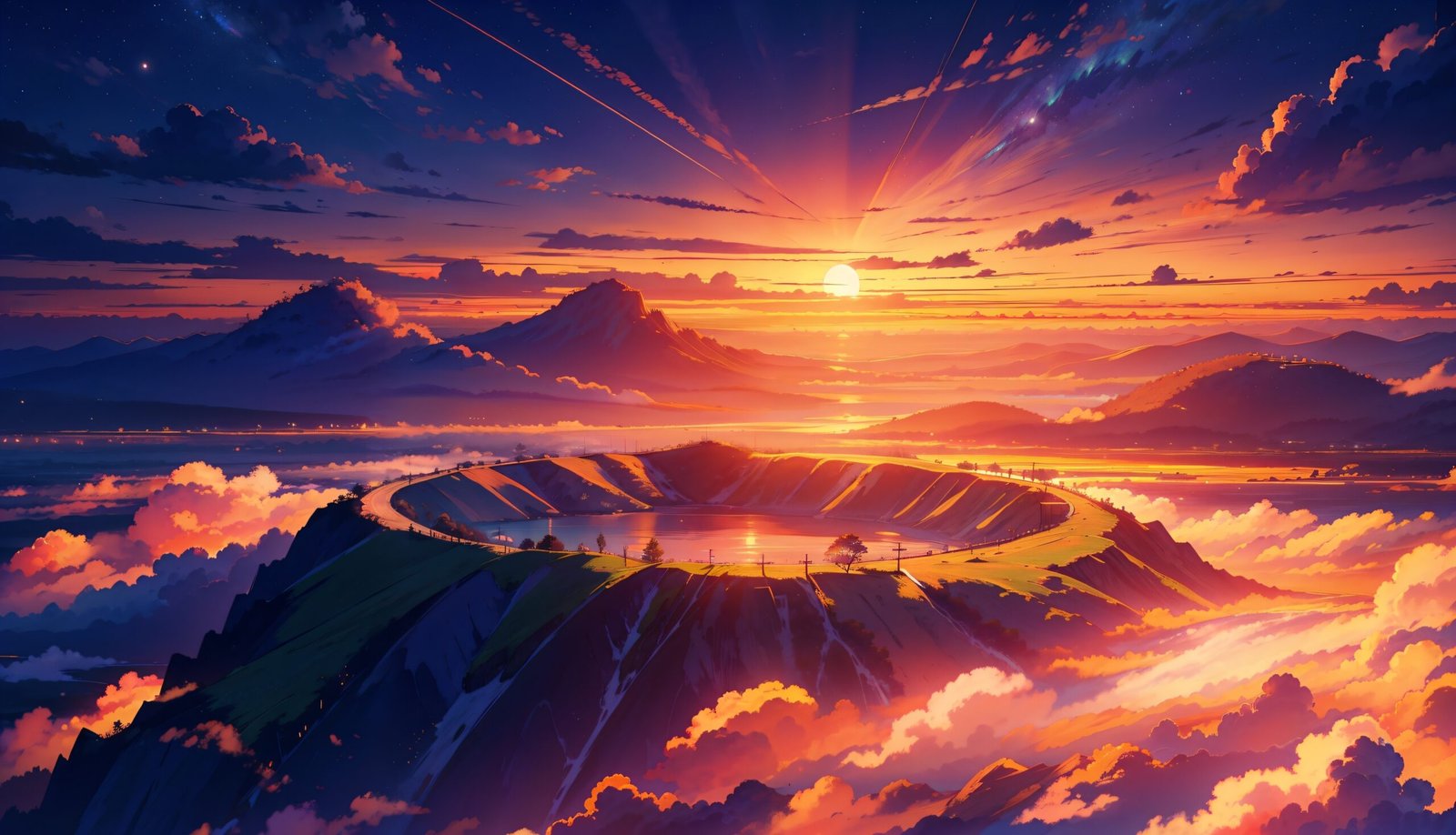 Anime Aesthetic Sunset Wallpapers